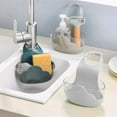 thumbnail image 4 of XKHAZA Kitchen Sink Caddy Sponge Holder for Organizer Dish Soap Holder Hanging Ajustable Strap Faucet Caddy with Drain Holes for Drying, Kitchen Sink Accessories, 4 of 9