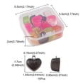 thumbnail image 4 of 1Box 15Pcs Transparent Resin Pendants Heart Charms with Platinum Tone Iron Loops Mixed Color 16.5x17x9.5mm Hole: 1.8mm, 4 of 5