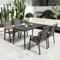 thumbnail image 5 of CHINNLUU 350LBS Outdoor Patio Chairs Set of 6, Patio Dining Chairs with Metal Frame, Heavy-Duty Outdoor Chairs with Armrest for Garden, Poolside, Backyard, Lawn, 5 of 7