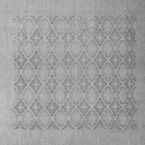 Ahgly Company Indoor Square Oriental Gray Traditional Area Rugs, 5' Square