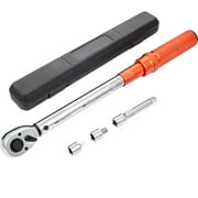 VEVOR Torque Wrench, 1/2 Drive Click Torque Wrench 10-150ft.lb/14-204n.m, Dual-Direction Adjustable Torque Wrench Set, Mechanical Dual Range Scales Torque Wrench Kit with Adapters Extension Rod