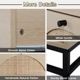 thumbnail image 7 of Ashion 2 Pcs MDF Rattan Storage Cabinet With 4 Drawers With Metal Base For Living Room Entryway Hallway Office Natural, 7 of 7