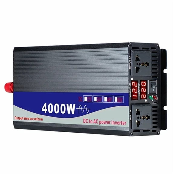 4000W/5000W Pure Sine Wave Inverter LED Display Car Converter DC 12/24/48 TO AC 220