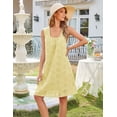 thumbnail image 4 of Merokeety Womens Summer Dresses Eyelet Embroidered Flowy Mini Dress With Side Pockets Yellow m, 4 of 4