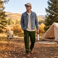 thumbnail image 5 of Men's Flex Stretch Cargo Pants, Durable Athletic Hiking Pants, Outdoor Running Casual Trousers Multi-Pockets, 5 of 6
