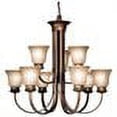 thumbnail image 2 of Woodbridge Lighting Dresden 9-light Steel Metal Chandelier in Bronze, 2 of 3