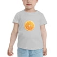 thumbnail image 2 of Half Orange Cartoon Funny Toddler T-Shirts for Boys Girls (Gray, 3T), 2 of 5