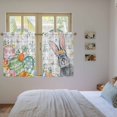 thumbnail image 3 of Happy Easter Tier Curtains 54 Inch Length, Spring Bunny Easter Eggs Floral Gray Wood Cafe Short Curtains for Bathroom Over Sink, Small Kitchen Curtain Light Filtering Drapes 2 Panels 27.5"Wx54"L, 3 of 8