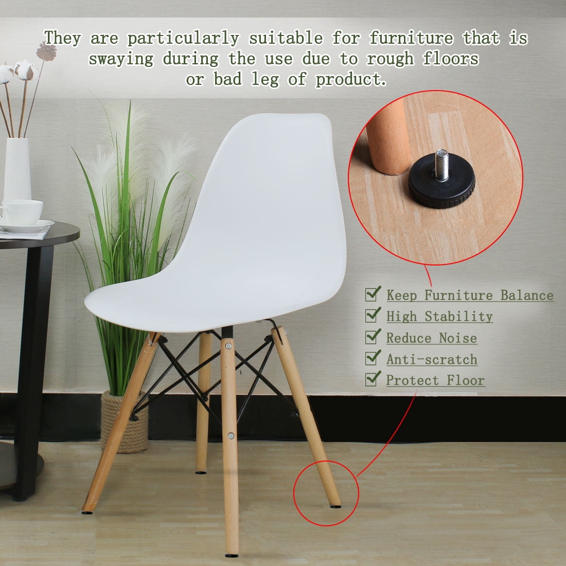Unique Bargains 24Pcs M8 x 18 x 40mm Adjustable Leveling Feet for Chair Sofa Leg