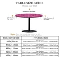 thumbnail image 2 of Round Fitted Tablecloth with Elastic Edge Design Table Cover Waterproof Stain-Resistant Wipeable Table Cloth Best for 38"-42" Round Tables for Outdoor Indoor Pink Flowers, 2 of 4