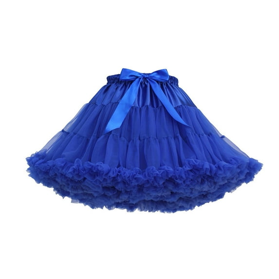 IROINNID Women's Fashion Dance Party Dance Ballet Bandage Tutu Skirts Mid Empire Waist Mid Solid Color Skirt