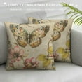 thumbnail image 3 of Nawypu  Decorative Throw Pillow Covers Spring Flower Bird Butterfly Pillow Cases Cushion Cases Burlap Toss for Living Room,Couch and Bed (Butterfly), 3 of 5