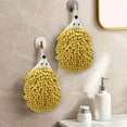 thumbnail image 6 of Tyidzon Fuzzy Ball Hand Towel 3 Pack Super Absorbent Chenille Hanging Hand Towels, Quick Drying Fluffy Puffins Fuzzy Towel Balls for Home & Kitchen, 6 of 7