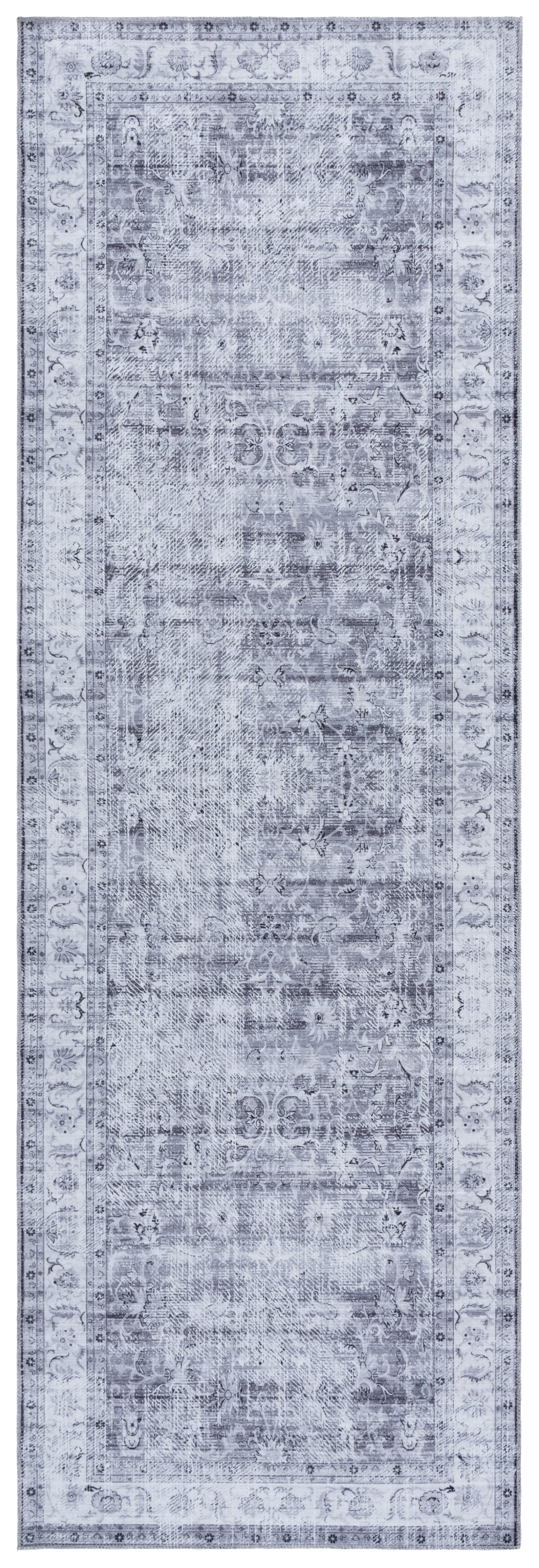 Safavieh Arizona Aria Distressed Machine Washable Runner Rug, Gray/Beige, 2'6" x 8'