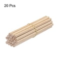 thumbnail image 3 of Uxcell 20pcs Wooden Dowel Rods Wood Sticks Round Wooden Dowels Rod for DIY Crafts Wand 6"x0.28", 3 of 7