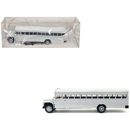 School Bus White 1/87 (HO) Plastic Model by Promotex