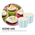 thumbnail image 3 of SHISUYAN 50PCS Stripes Paper Cup Cupcake Wrappers Baking Packaging Cup Heat Resistant Cupcake Cups, 3 of 9