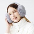 thumbnail image 4 of Orejeras Invierno para Mujer Cálido Orejeras Plegables Suaves Ajustable Orejeras de Felpa Unisex Anti-frío Earmuffs Moda Accesorio de Esquí Regalo para Damas Niñas, 4 of 5