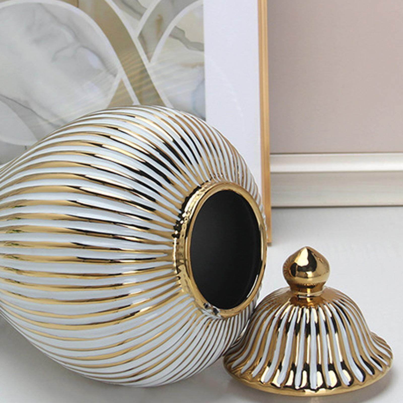 Pot en porcelaine dorée de Style chinois avec couv... – Grandado