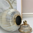 thumbnail image 3 of Ceramic Ginger Jar Storage Bottle Decoration Art Decor Handmade Office Ginger Jar with Lid Crafts, 3 of 9