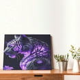 thumbnail image 4 of Gukieu Purple Pattern White Tiger Print Horizontal Canvas Decorative Painting 12x16 Inch Shrinkage Resistant Frame Hanging Home Wall Art Decor, 4 of 6