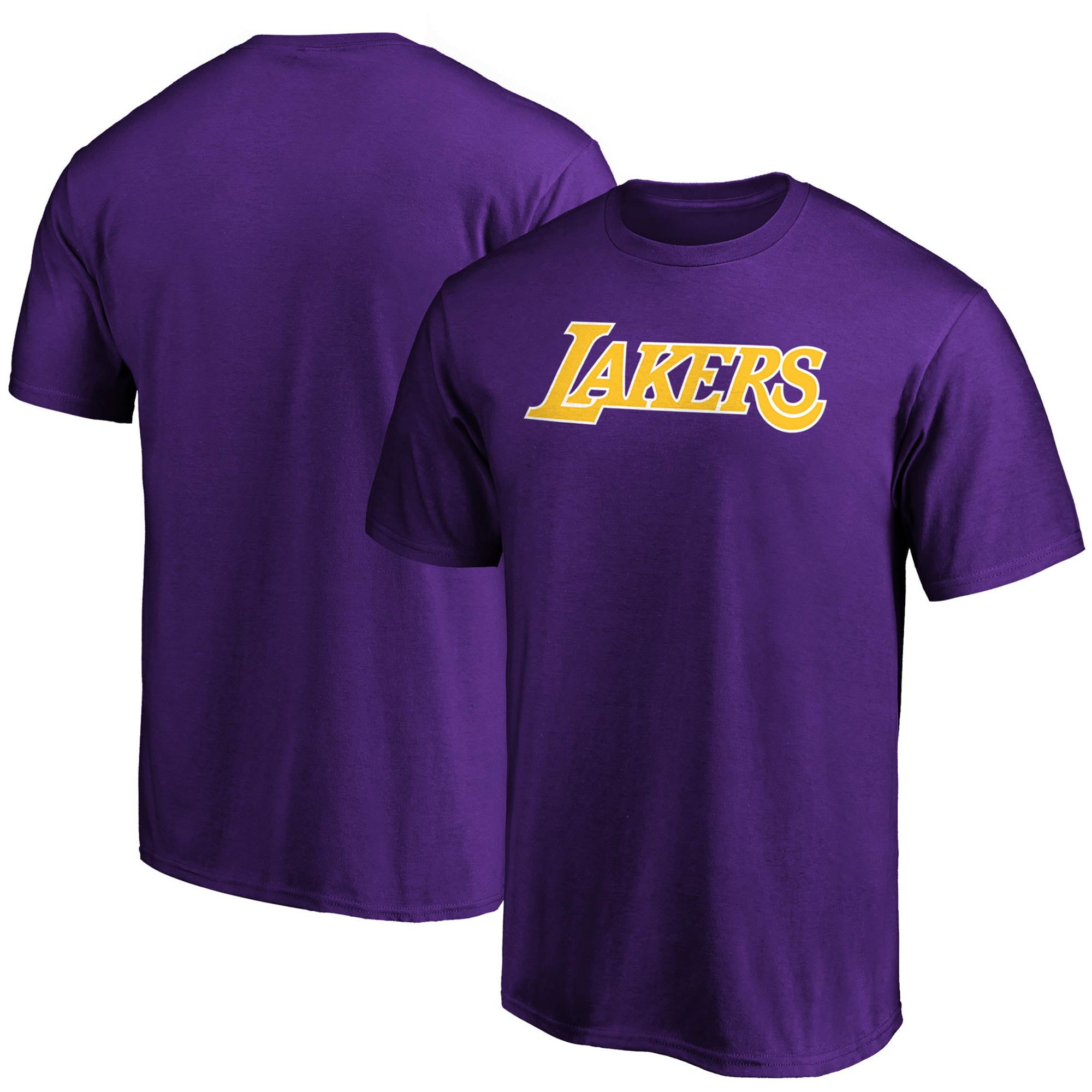 Los Angeles Lakers Fanatics Branded Wordmark T-Shirt - Purple - Walmart.com - Walmart.com