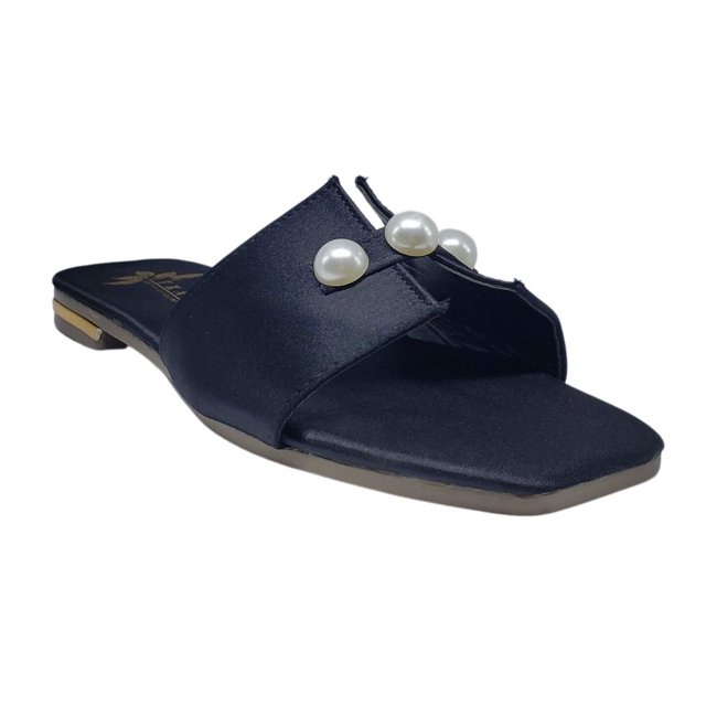 Sandalia Itzanab de Mujer Textil color Negro de Piso Talla 25 1 Par