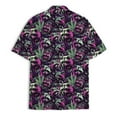 thumbnail image 4 of Colorful Tropical Marijuana Raccoon Hawaiian Shirt For Men Summer Mens Hawaiian Shirts Short Sleeve Button Down Shirt Men, 4 of 7