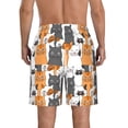 thumbnail image 3 of KLL Funny Cats Men's Casual Summer Beach Shorts Hawaiian Shorts with Pockets-X-Large, 3 of 5