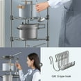 thumbnail image 2 of Labymos 2/3/5 Tiers Stainless Steel Thickening Pan Rack Multi-layer Kitchen Rack Drain Tray Multi-function Land, 2 of 8