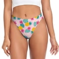 thumbnail image 1 of Fotbe Pineapple And Leaves Tanga Sin Costuras para Mujer con Estampado – Panties Invisibles, Transpirables y Cómodos para Uso Diario-Small, 1 of 6