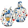 thumbnail image 3 of MINISO Disney Donald Duck - Sudadera unisex con gráficos de dibujos animados en 3D para hombre y mujer, estilo retro, informal, moda deportiva, estilo callejero, 3 of 5