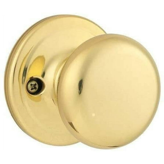 Kwikset Juno Dummy Door Knob Classic Style - Polished Brass