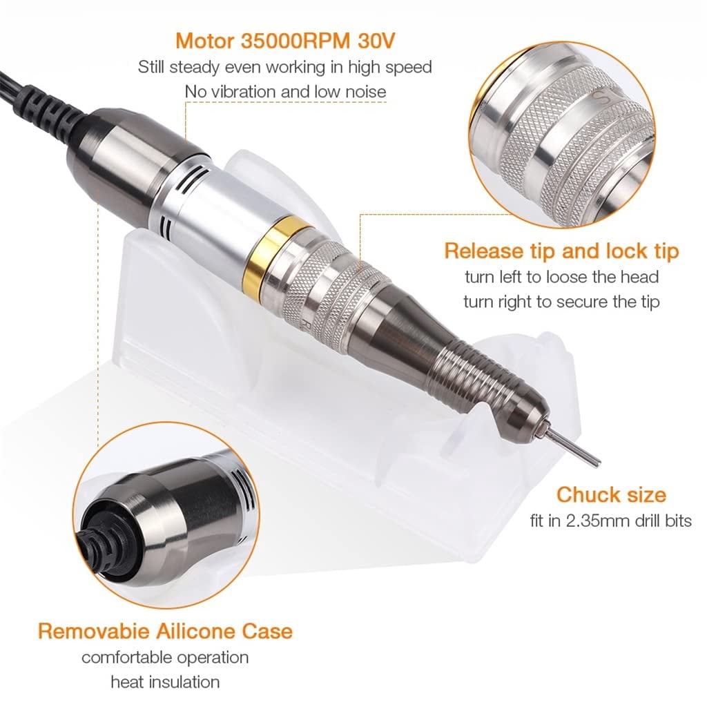 35000rpm Professional Electric Nail Drill Polisher 65W Nail File Grinding Manicure Machine