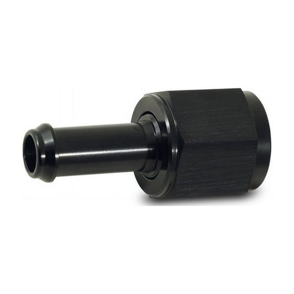 Vibrant 11216 Adapter Fitting - Straight - 6 AN Female Swivel to 3/8 in Hose Barb - Black Anodized Aluminum