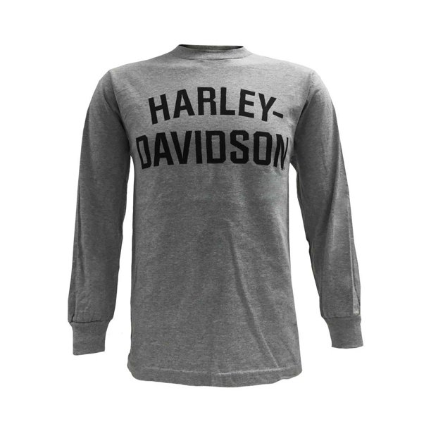 Harley-Davidson Men's Heritage Crewneck Sweatshirt - Gray, Screen Printed H-D Script, Super Soft 50/50 Cotton Blend