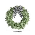 thumbnail image 3 of Hometravel Eucalyptus Leaf Wreath, Artificial Greenery Bow Door Hanging, Christmas Themed Entryway Decor for Home, Seasonal Display Arrangements, 3 of 7