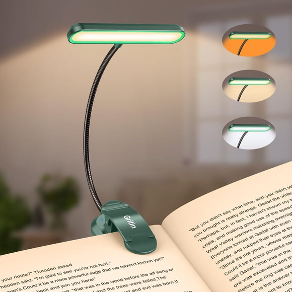 Book Light Gritin recargable con 19 LED, 3 temperaturas de color