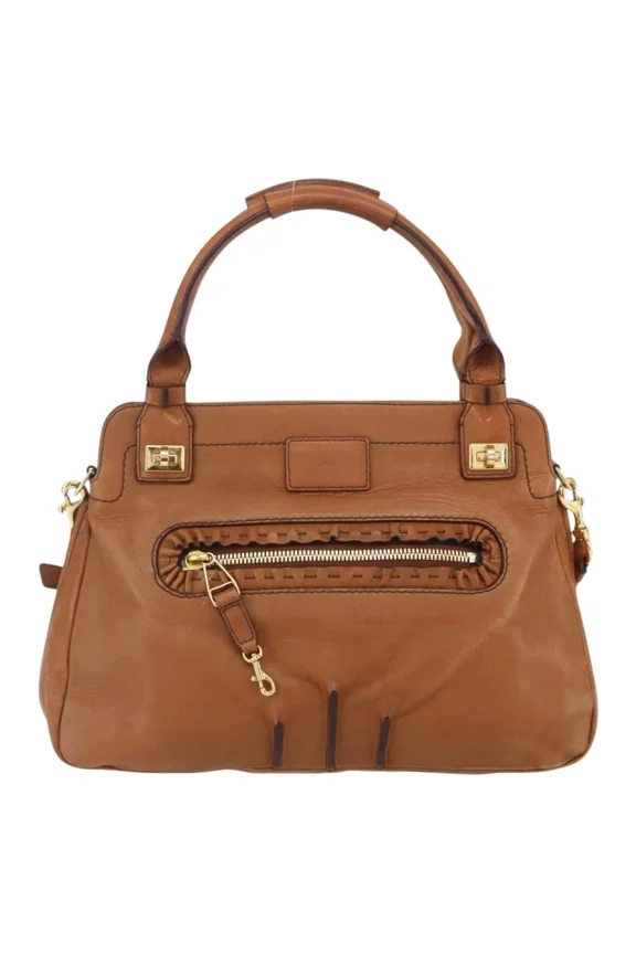 Pre-Owned Chloe Margaret Leather Brown Leather Handbag