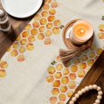 thumbnail image 2 of Spring Honey Bee Cotton Linen Table Runner for Dining Kitchen, Watercolor Bee Farmhouse Wedding Outdoor Party Tablerunners Decoration, Dresser Scarf Coffee Tablecloth Runners 13x72 Inches, 2 of 9