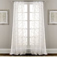 thumbnail image 2 of Amrapur Overseas Inc. Embroidered Nature/Floral Semi-Sheer Rod Pocket Curtain Panels (Set of 2), 2 of 4