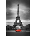 thumbnail image 2 of Eiffel Tower and Red Wall Mural by Wallmonkeys Peel and Stick Graphic (24 in H x 16 in W) WM302235, 2 of 4
