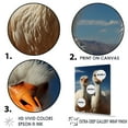 thumbnail image 3 of Designart "Portrait Of Ostrich Harmony" Ostriches Floater Framed Canvas Wall Art, 3 of 5
