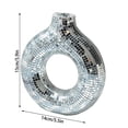 thumbnail image 3 of ddioayh Decorative Vase Mirror Donut with Reflective Mirror Tiles Modern Glam Centerpiece for Home Office Party Artificial Flower Arrangement Decor, 3 of 7