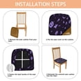 thumbnail image 4 of Halloween Silhouette Seat Covers for Dining Room Chairs Set Of 6,Stretch Printed Washable Chair Seat Cover with Elastic Ties and Button,Removable Waterproof Couch Cushion Covers, 4 of 6