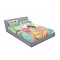 thumbnail image 3 of Mermaid Bedding Set with Sheet & Covers, Teen Boy and Mermaid Swimming Together in Tropical Island Funny Love Theme, Printed Bedroom Decor 2 Shams, 4 Sizes, Multicolor, by Ambesonne, 3 of 3