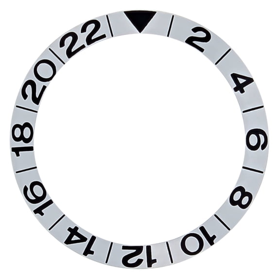 BEZEL INSERT FOR OMEGA SEAMASTER GMT 300M GMT 2538.20.00 WATCH SILVER