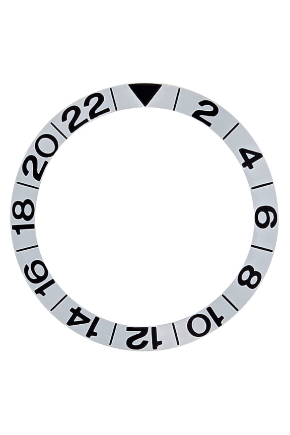REPLACEMENT BEZEL INSERT SILVER FOR WATCH 38MM X 30.60MM