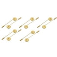 thumbnail image 2 of 10pcs Long Pin Brooch Base Round Tray Safety Pin Lapel Stick Brooch Base, 2 of 9
