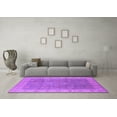 thumbnail image 3 of Ahgly Company Indoor Square Oriental Purple Traditional Area Rugs, 7' Square, 3 of 4